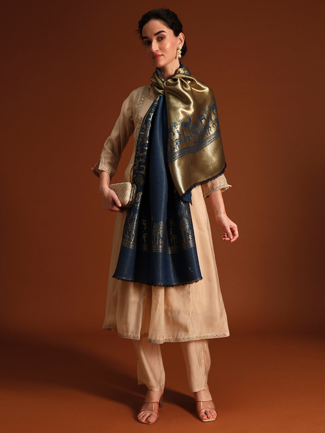 Women Shahi Caravan Zari Stole