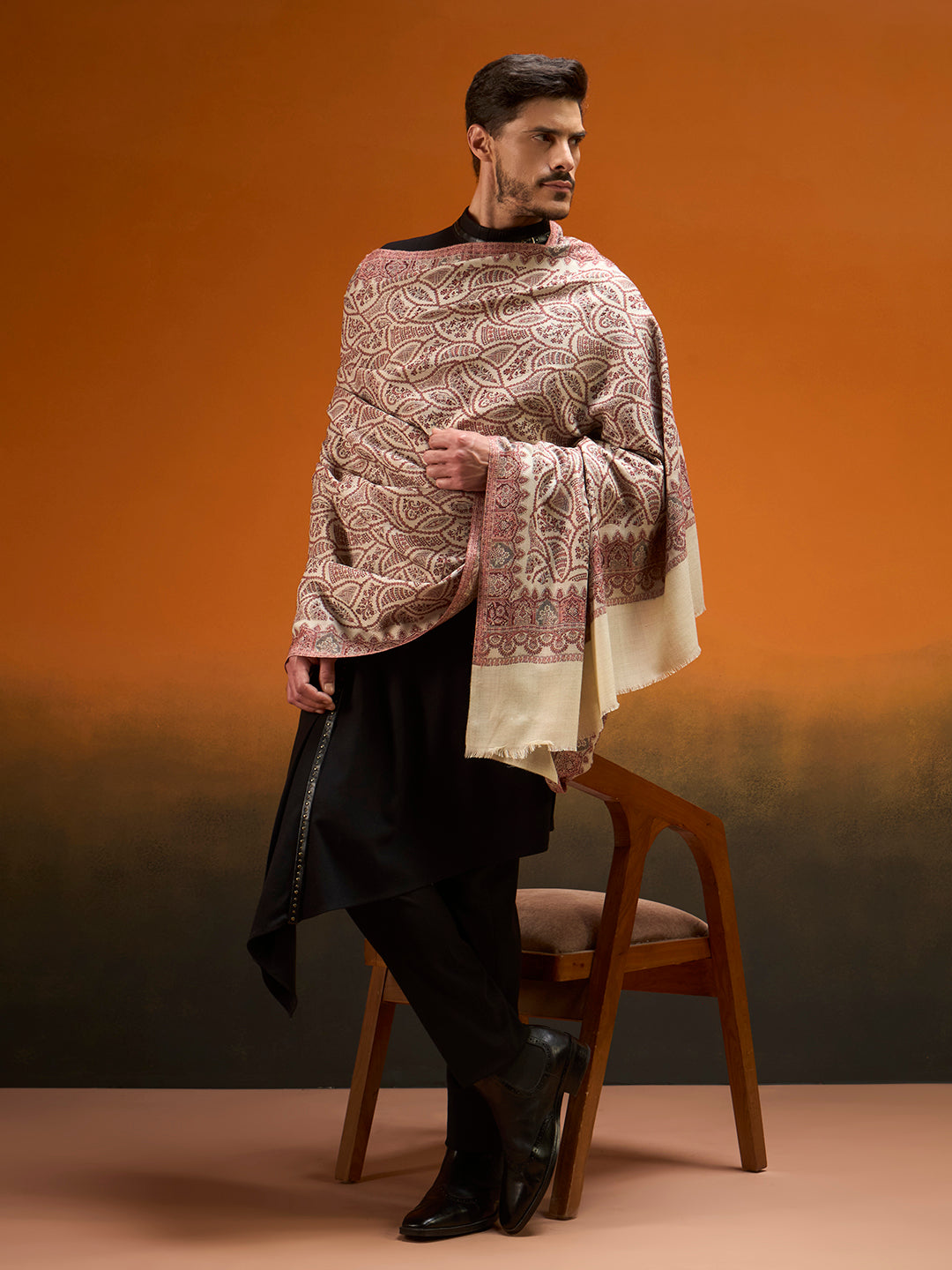 Men Shahi Jaal Jamawar Shawl