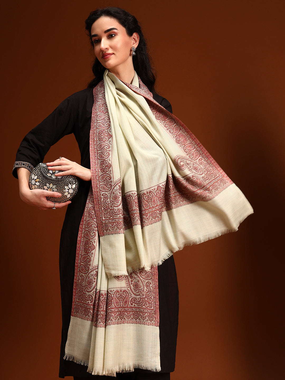 Women Naqsh Kashmiri Jamawar Woven Shawl