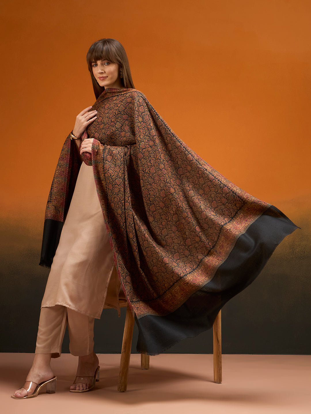 Women Fleur Royale Kashmiri Jamawar Woven Shawl