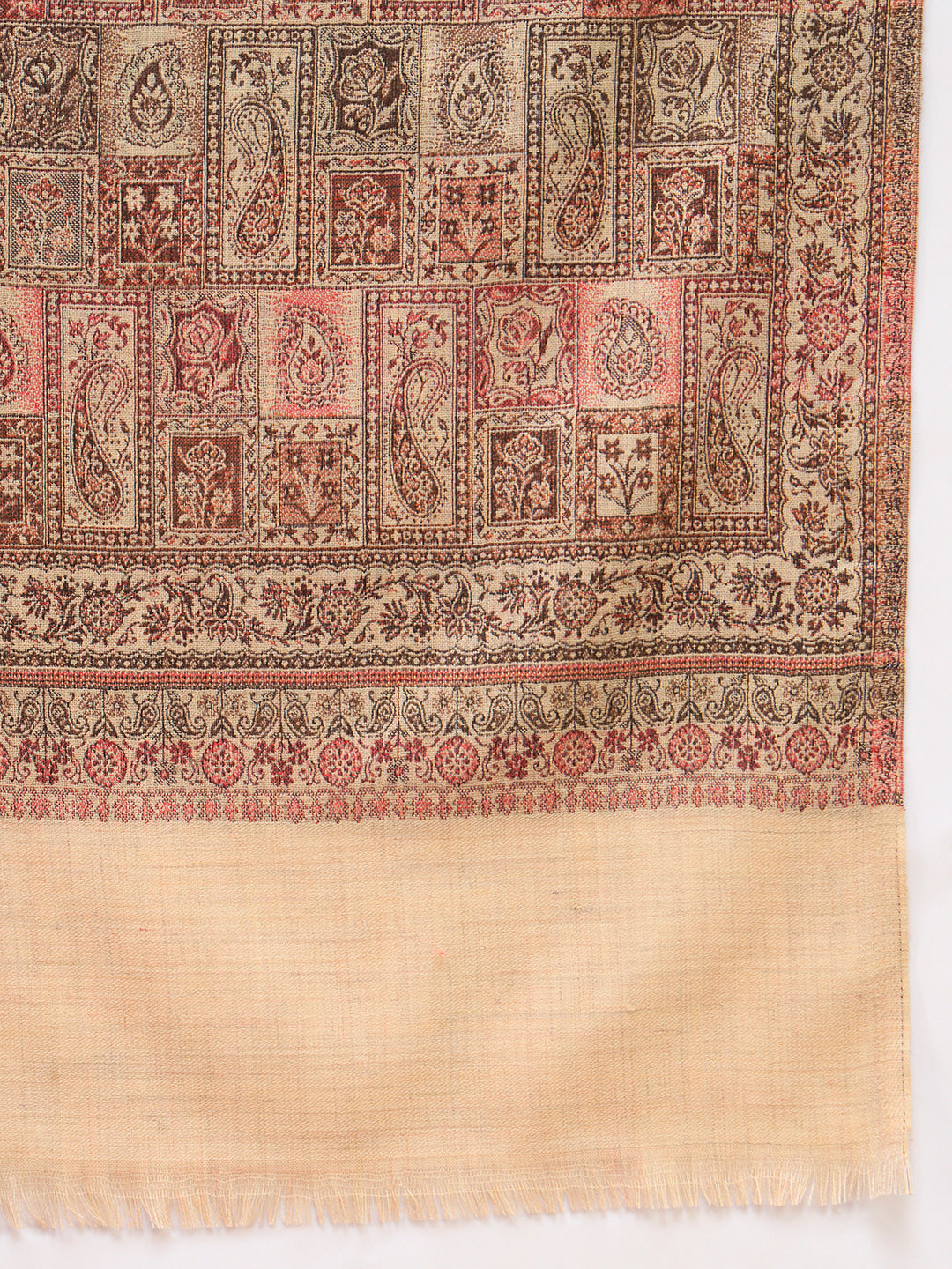 Women Regal Tapestry Kashmiri Jamawar Woven Shawl