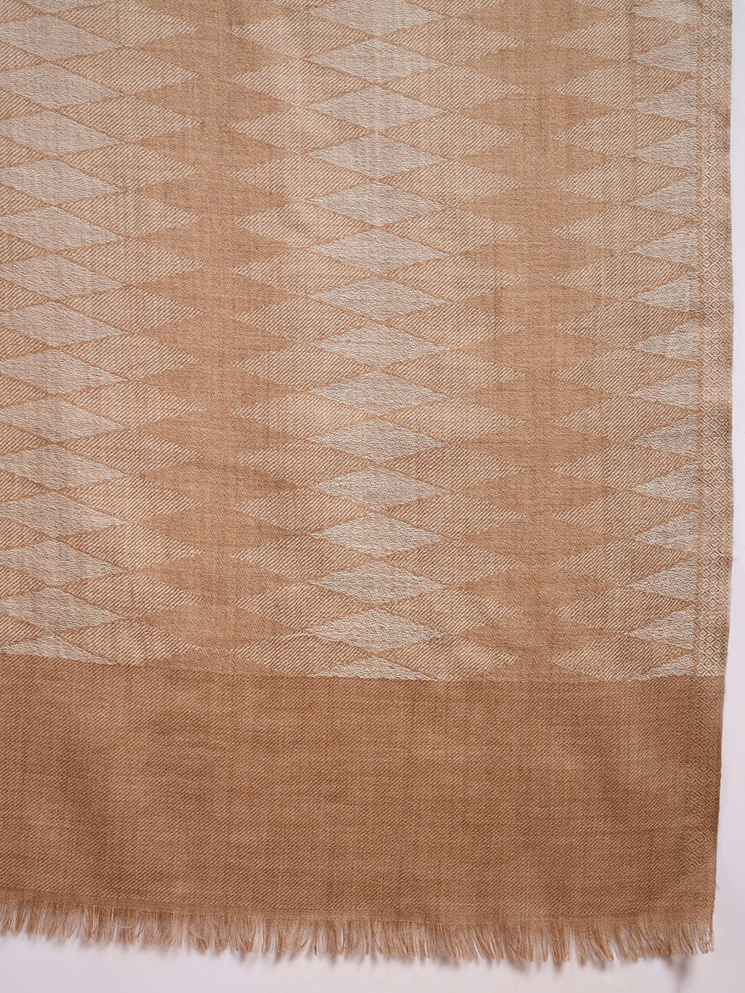 Women 100% Pure Wool Checkered Stole, Sustainable and Natural Fabric (Size 71x203 CM)