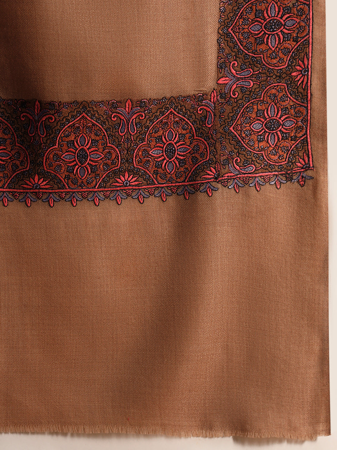 Women Nafāsat Fine Wool Sozni Hand Embroidered Shawl