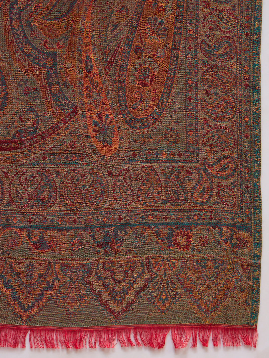 Pashmoda Women Grand Paisley Kaani Wool Blend Kashmiri Shawl, Stole, Scarf | Luxury Pashmina Jamawar Soft Warm Evening Wrap (Size 40X80 inches )