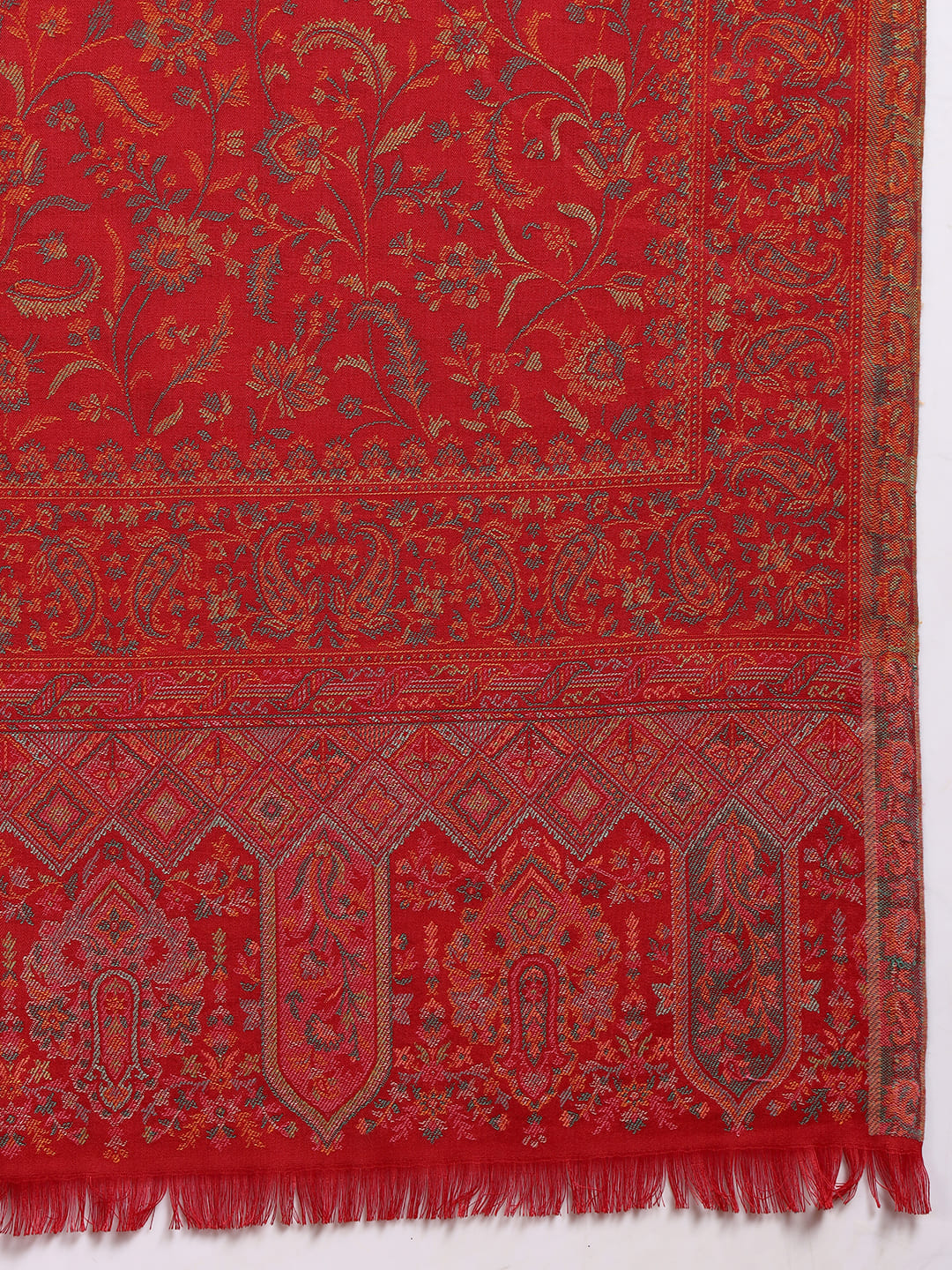 Pashmoda Women Nazrana Kashmiri Jamawar Woven Shawl (Size: 101X203 CM)