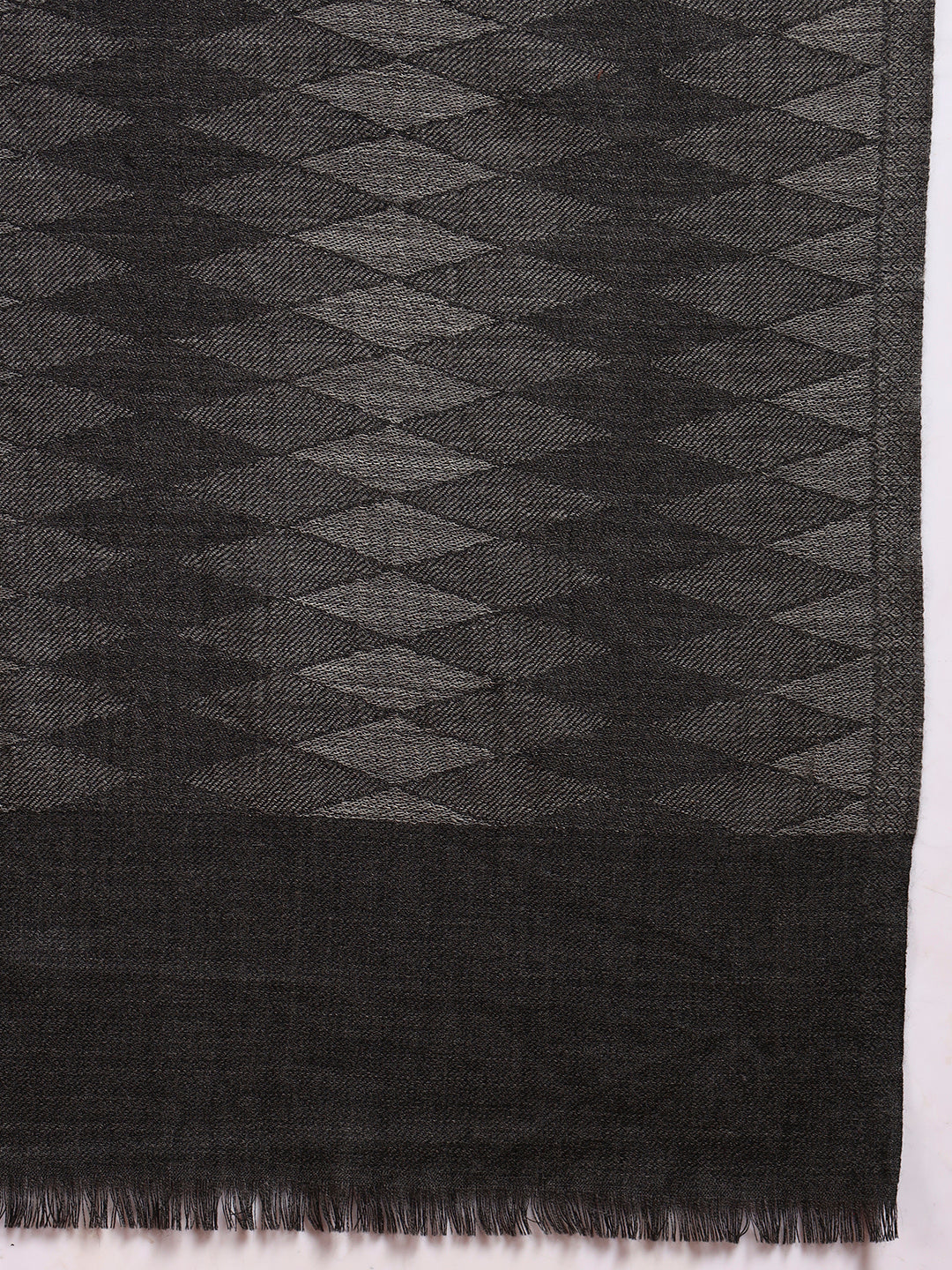 Women 100% Pure Wool Checkered Stole, Sustainable and Natural Fabric (Size 71x203 CM)