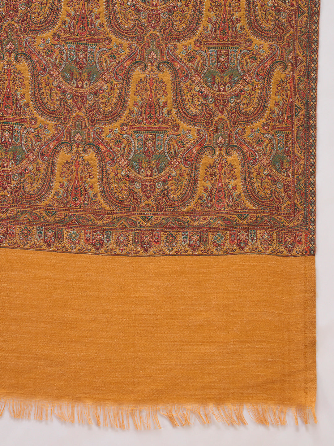 Pashmoda Women Gulnaar Royale Zari Reversible Kaani Fine Wool Shawl, Shawl, Scarf, Heritage Kashmiri Pashmina Stole, Evening Wrap (Size 40X80 inches)