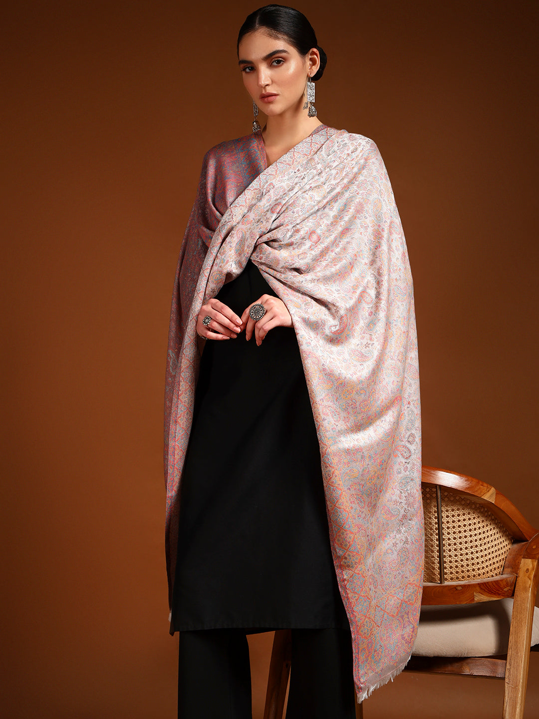 Pashmoda Women Chandni Kaani Stole (Size : 71X203 CM) (Copy)