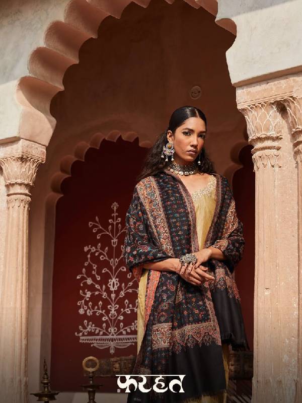 Women Khwaab Woven Design Jamawar Shawl (Size 101X203 CM)