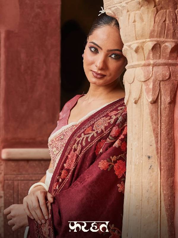 Women’s Murshid Aari Embroidered Stole(Size 71X203 CM)