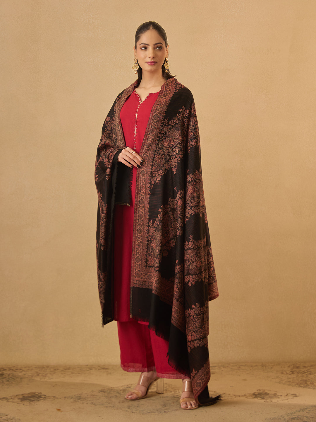 Pashmoda Women Kohsar Kashmiri Jamawar Woven Shawl (Size: 101X203 CM)