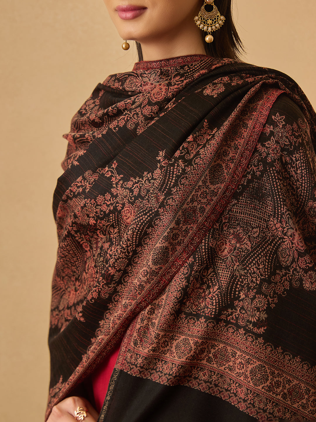 Pashmoda Women Kohsar Kashmiri Jamawar Woven Shawl (Size: 101X203 CM)