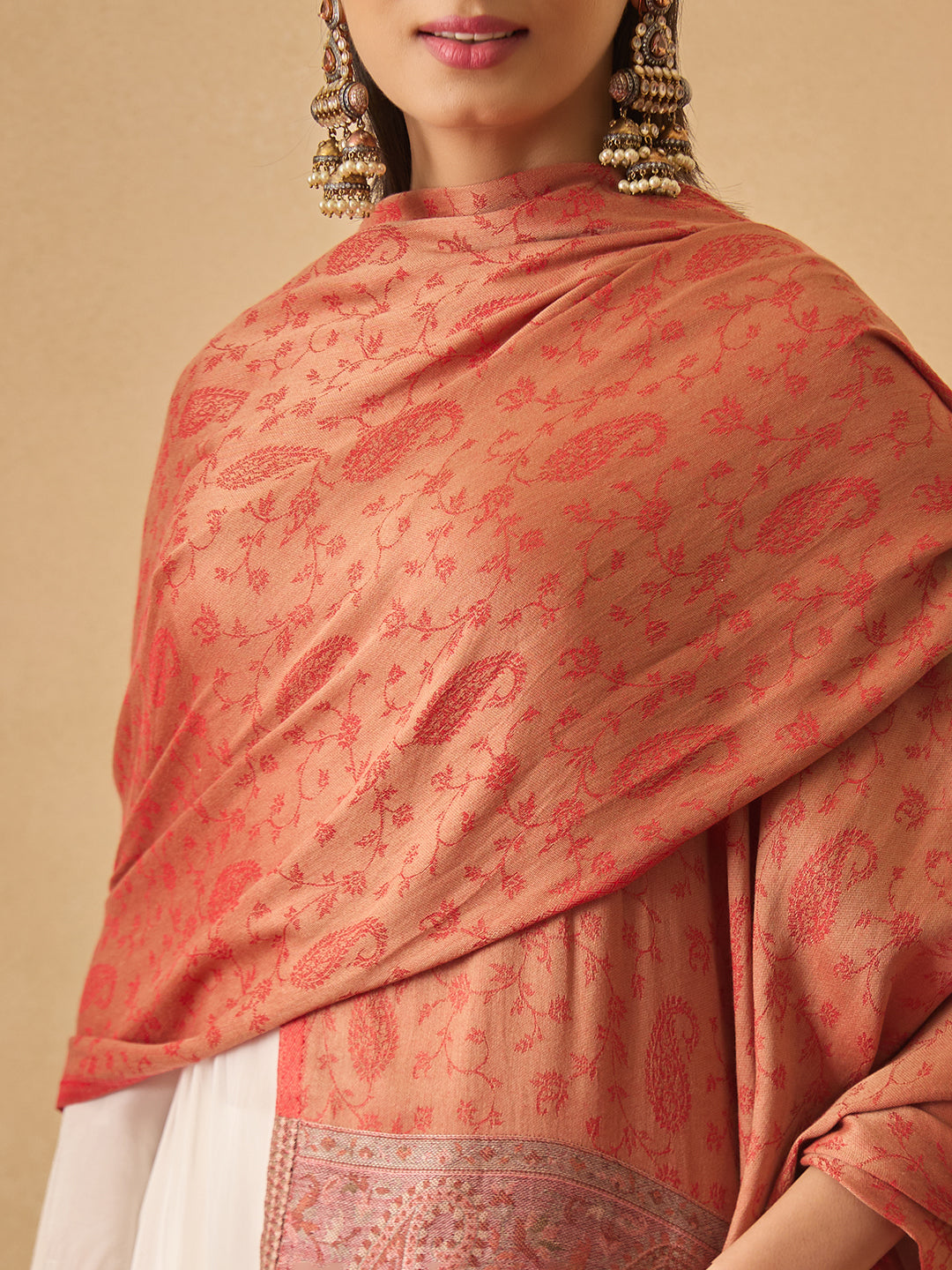 Pashmoda Women Gulpari Kaani Stole (Size : 71X203 CM)