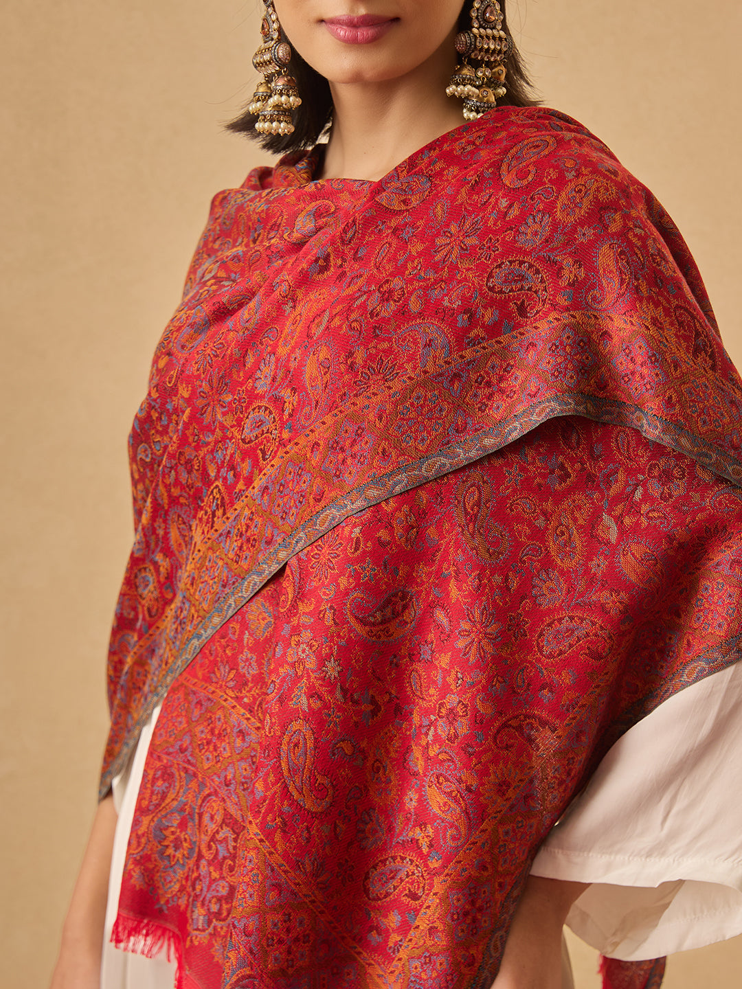 Pashmoda Women Chandni Kaani Stole (Size : 71X203 CM)