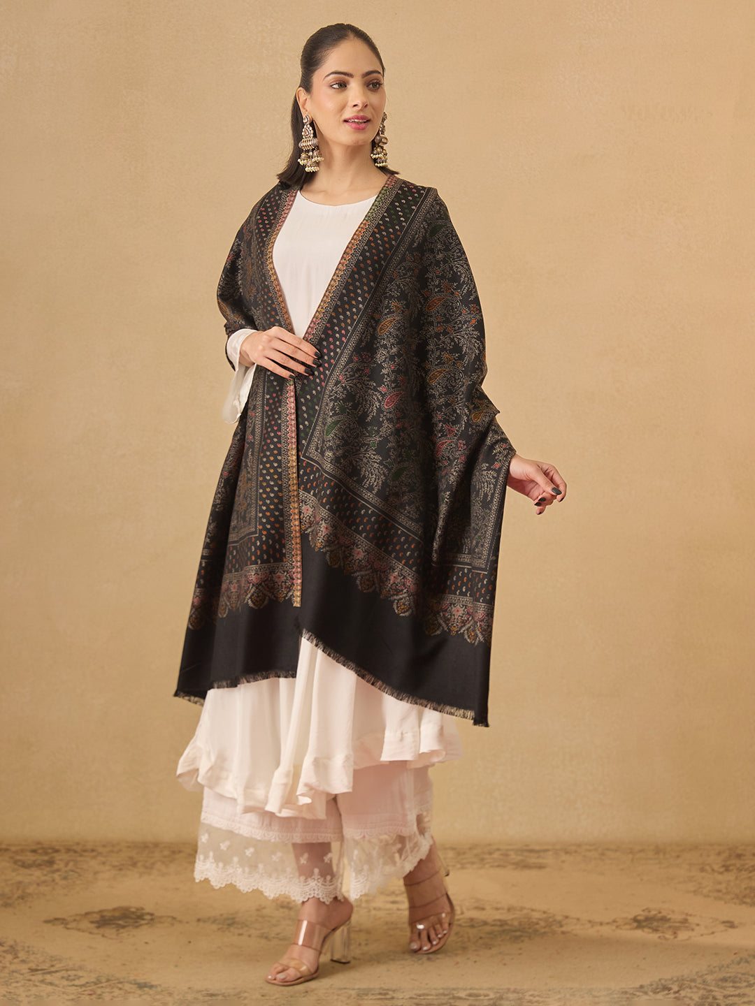 Pashmoda Women Paisley Harmony Kaani Stole (Size : 71X203 CM)