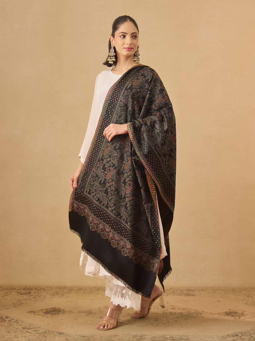 Pashmoda Women Paisley Harmony Kaani Stole (Size : 71X203 CM)