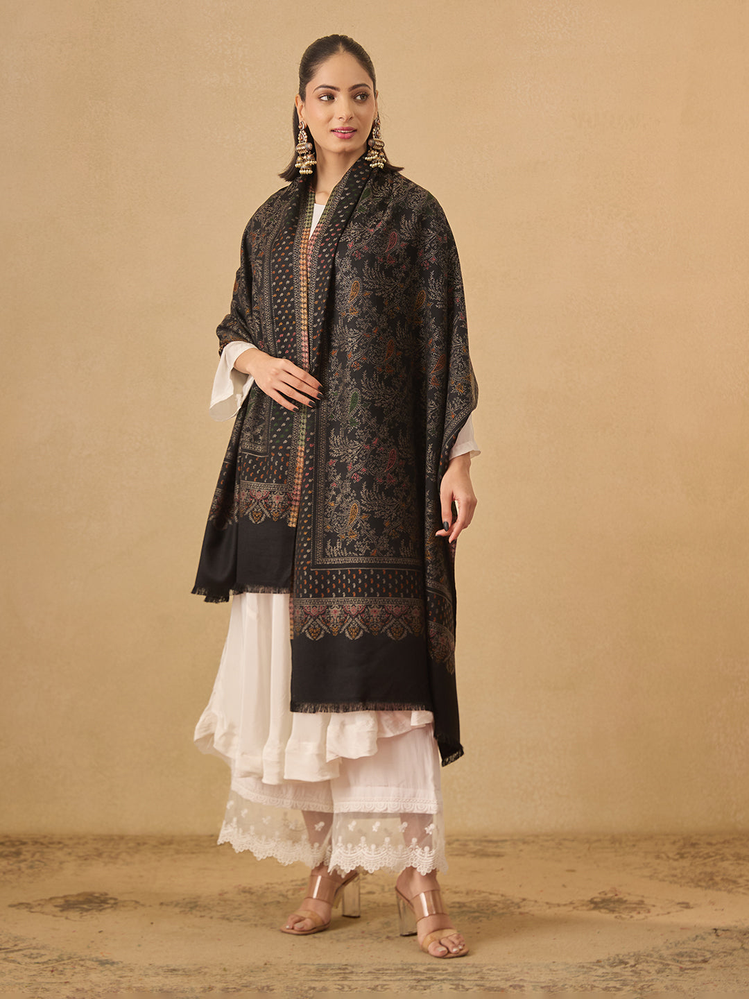 Pashmoda Women Paisley Harmony Kaani Stole (Size : 71X203 CM)