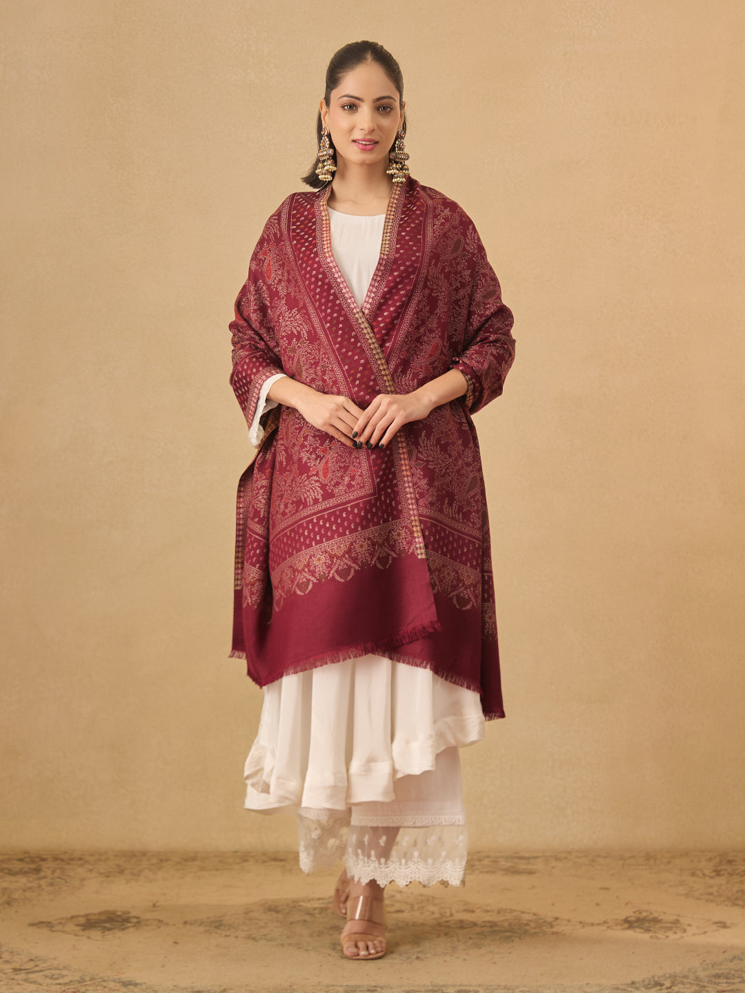 Pashmoda Women Paisley Harmony Kaani Stole (Size : 71X203 CM)