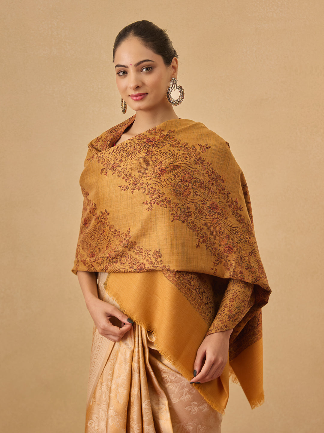 Pashmoda Women Kohsar Kashmiri Jamawar Woven Shawl (Size: 101X203 CM)