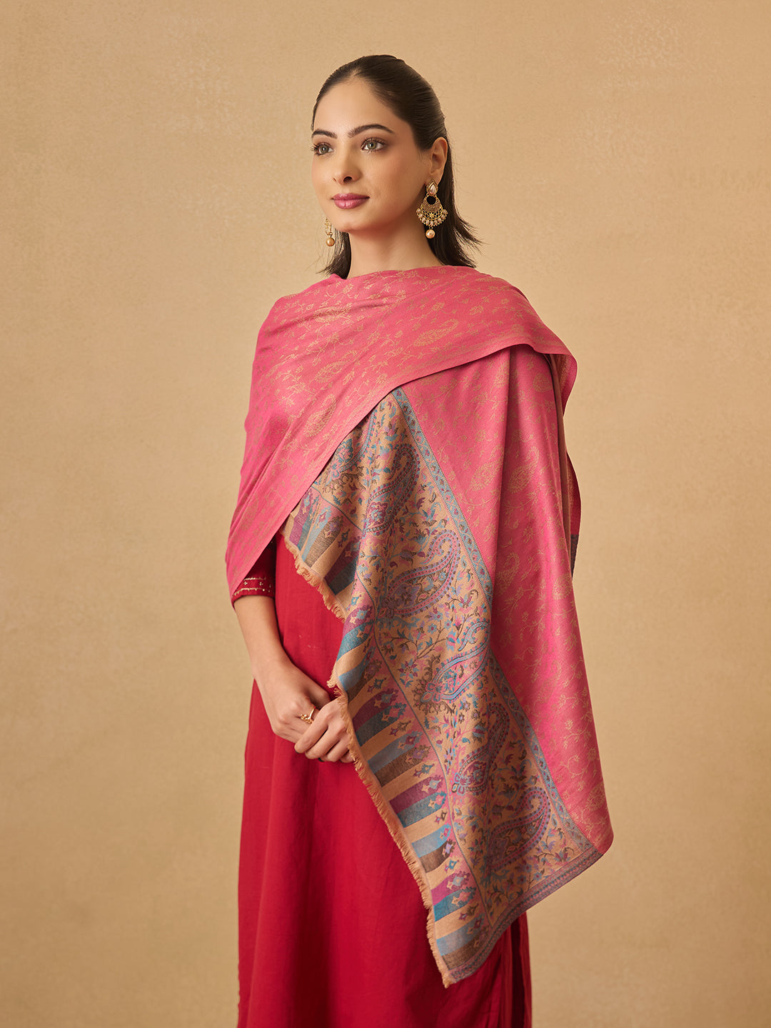 Pashmoda Women Gulpari Kaani Stole (Size : 71X203 CM)