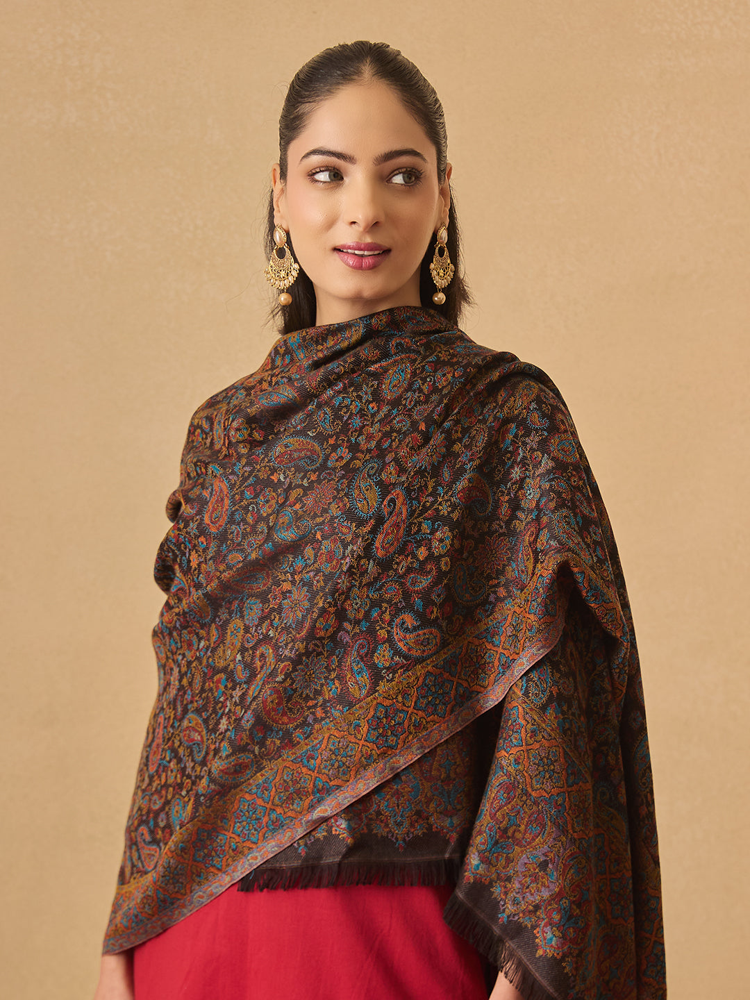 Pashmoda Women Chandni Kaani Stole (Size : 71X203 CM)