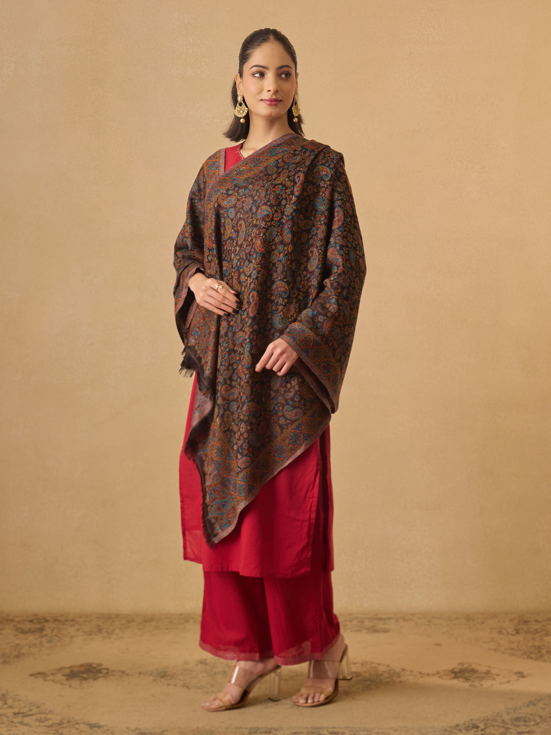 Pashmoda Women Chandni Kaani Stole (Size : 71X203 CM)