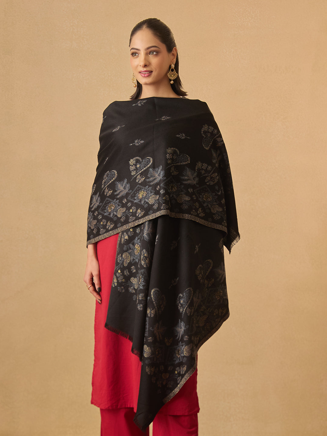 Pashmoda Women Eternal Blooms Kaani Stole (Size : 71X203 CM)