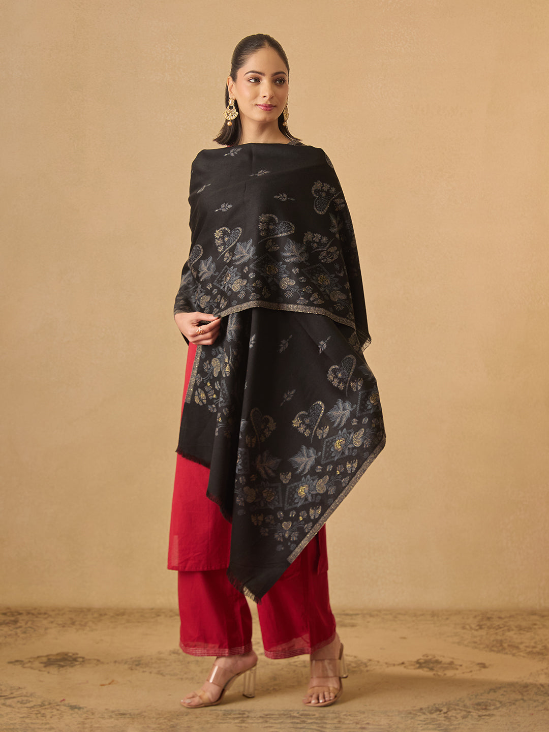 Pashmoda Women Eternal Blooms Kaani Stole (Size : 71X203 CM)