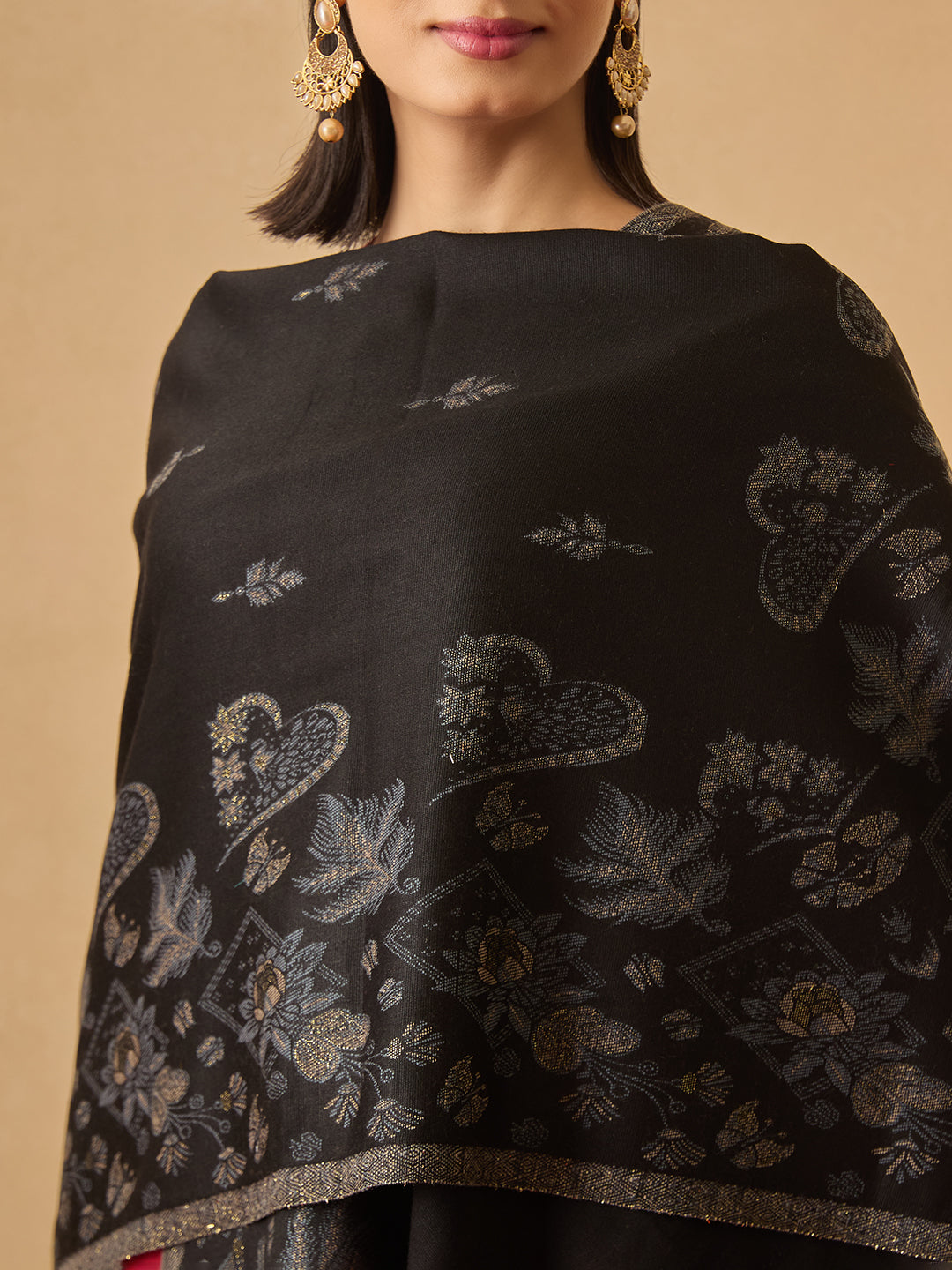 Pashmoda Women Eternal Blooms Kaani Stole (Size : 71X203 CM)