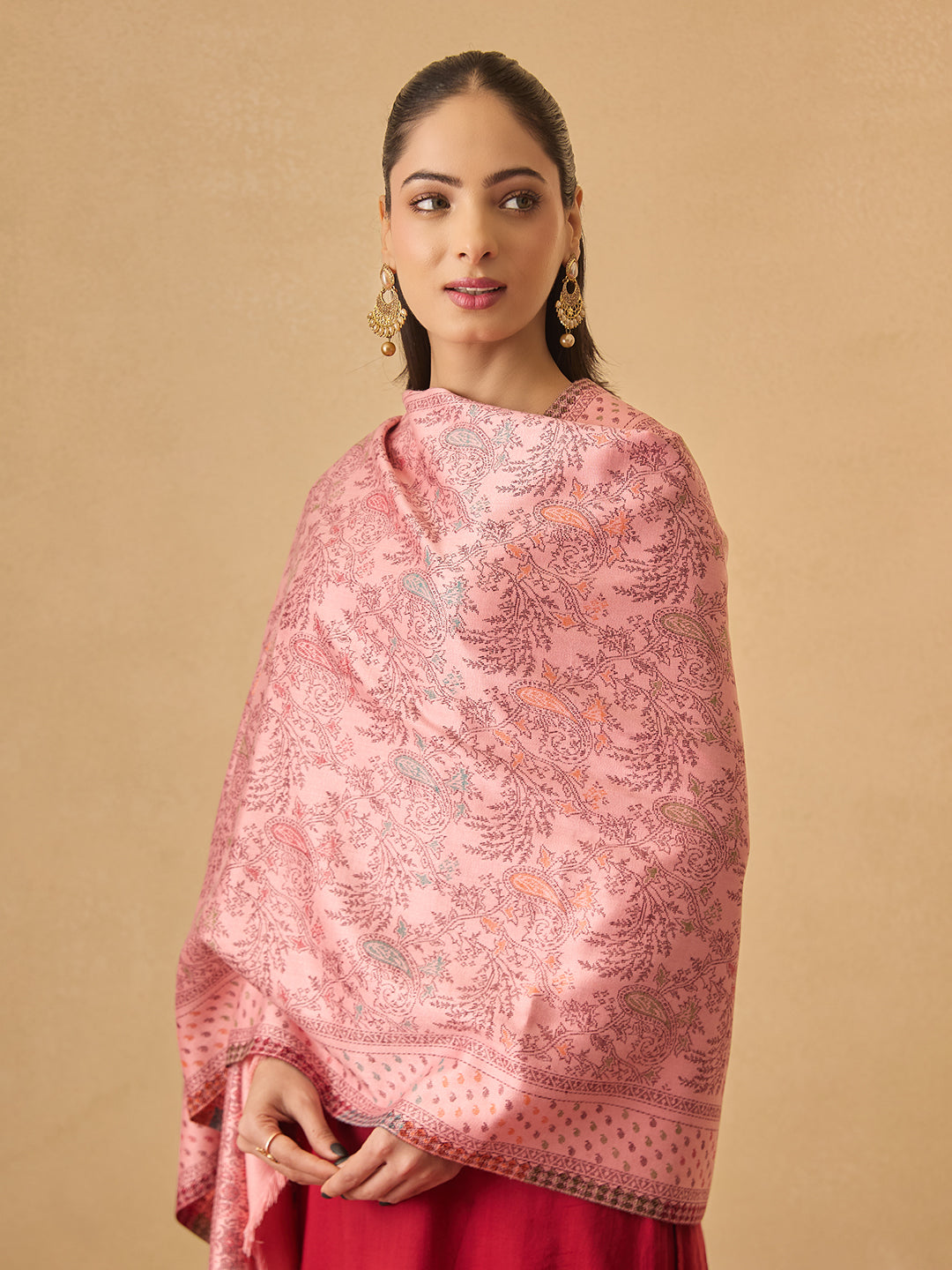 Pashmoda Women Paisley Harmony Kaani Stole (Size : 71X203 CM)