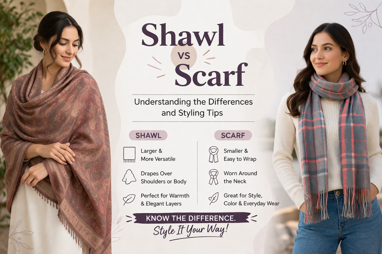 Shawl vs Scarf: Understanding the Differences and Styling Tips