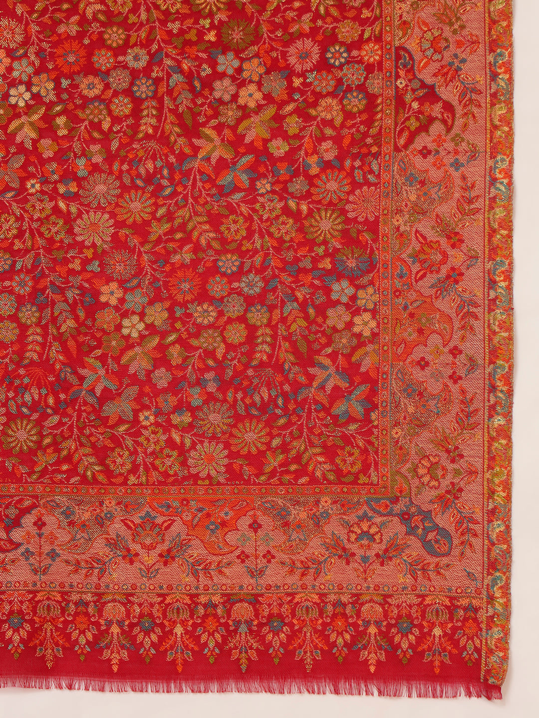 Pashmoda Women Nazrana Kaani Wool Blend Kashmiri Shawl (Size: 101X203 CM)