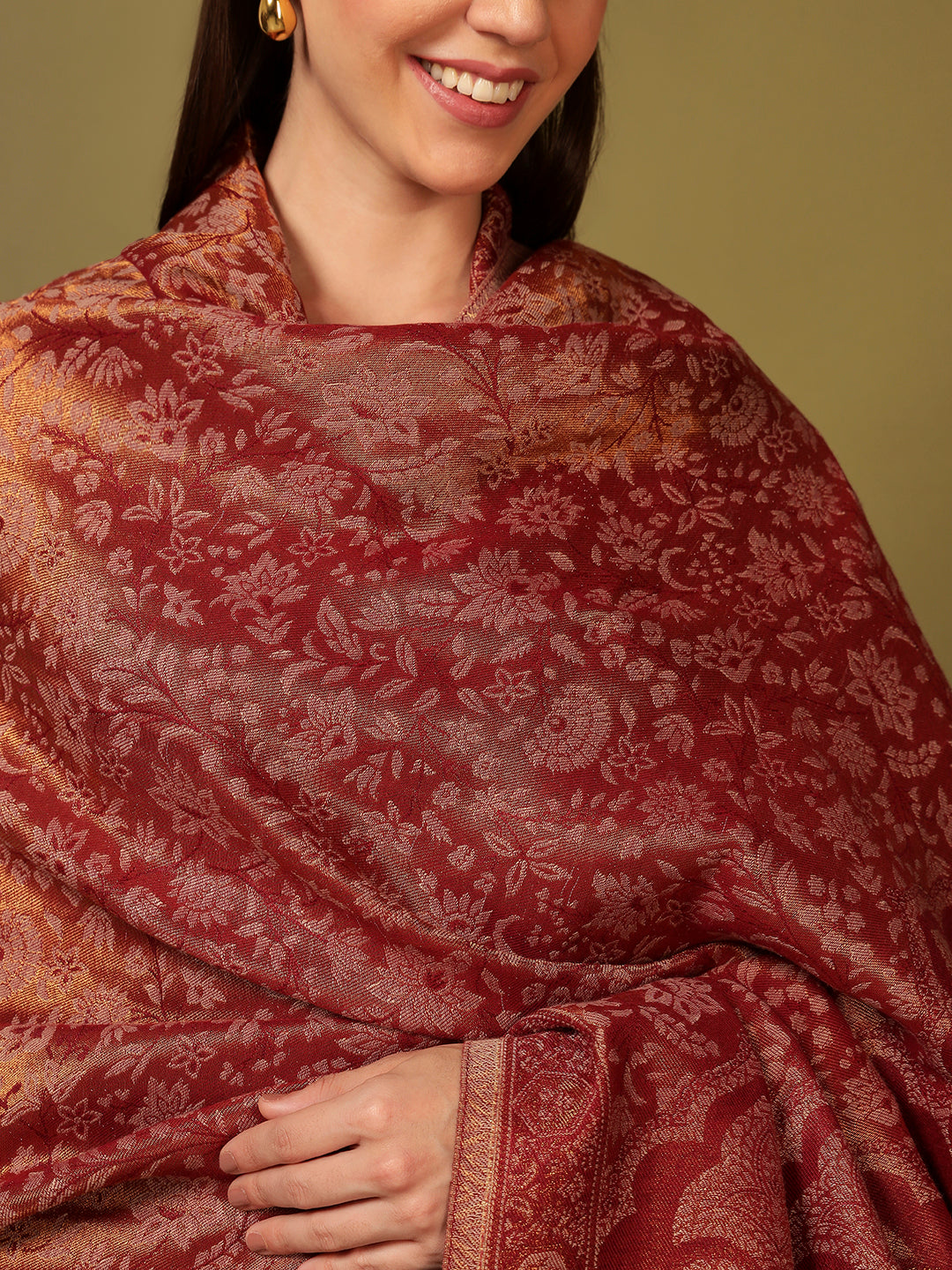 Pashmoda Women Hunar Zari Kaani Fine Wool Shawl (Size: 101x203 cm)