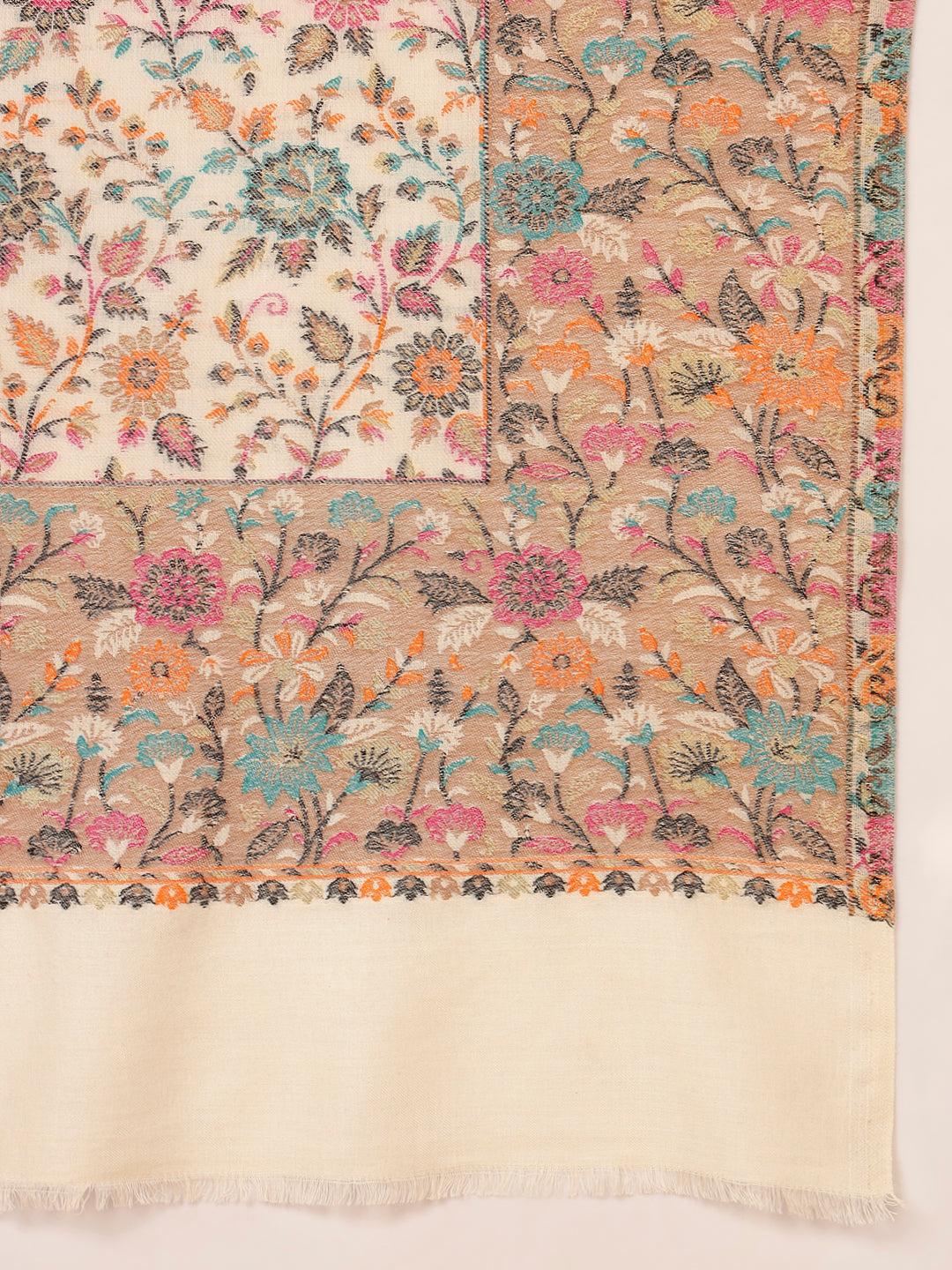 Pashmoda Women Mehar Kaani Wool Blend Kashmiri Shawl (Size: 101X203 CM)