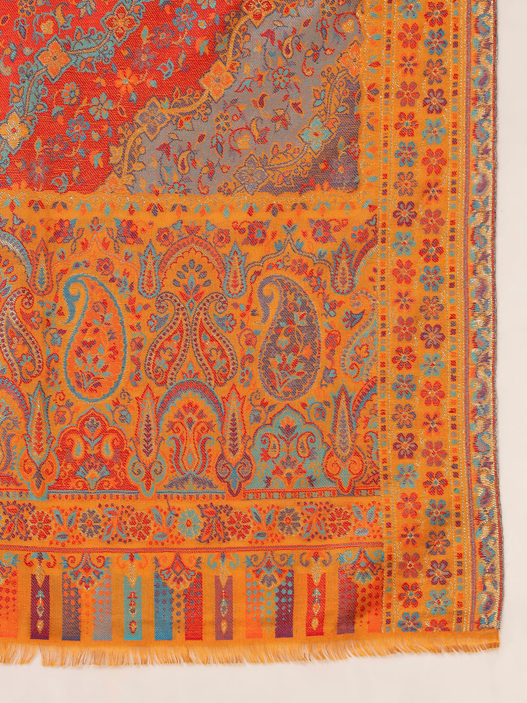 Pashmoda Women Libaas Zari Kaani Fine Wool Shawl (Size: 101X203 CM)