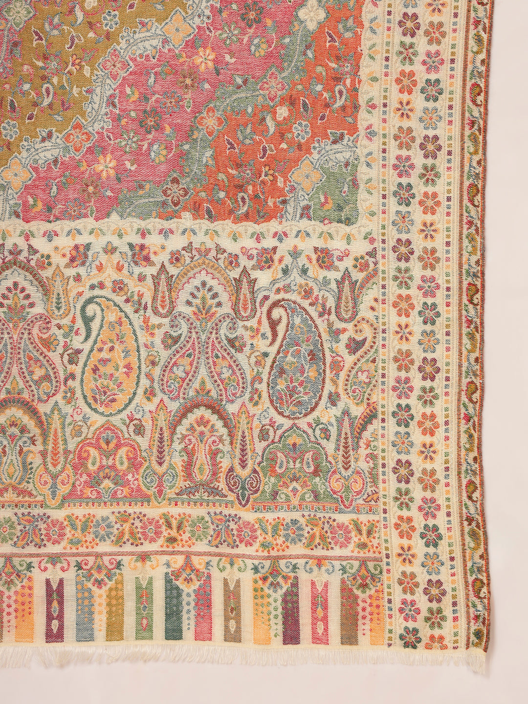 Pashmoda Women Libaas Zari Kaani Fine Wool Shawl (Size: 101X203 CM)