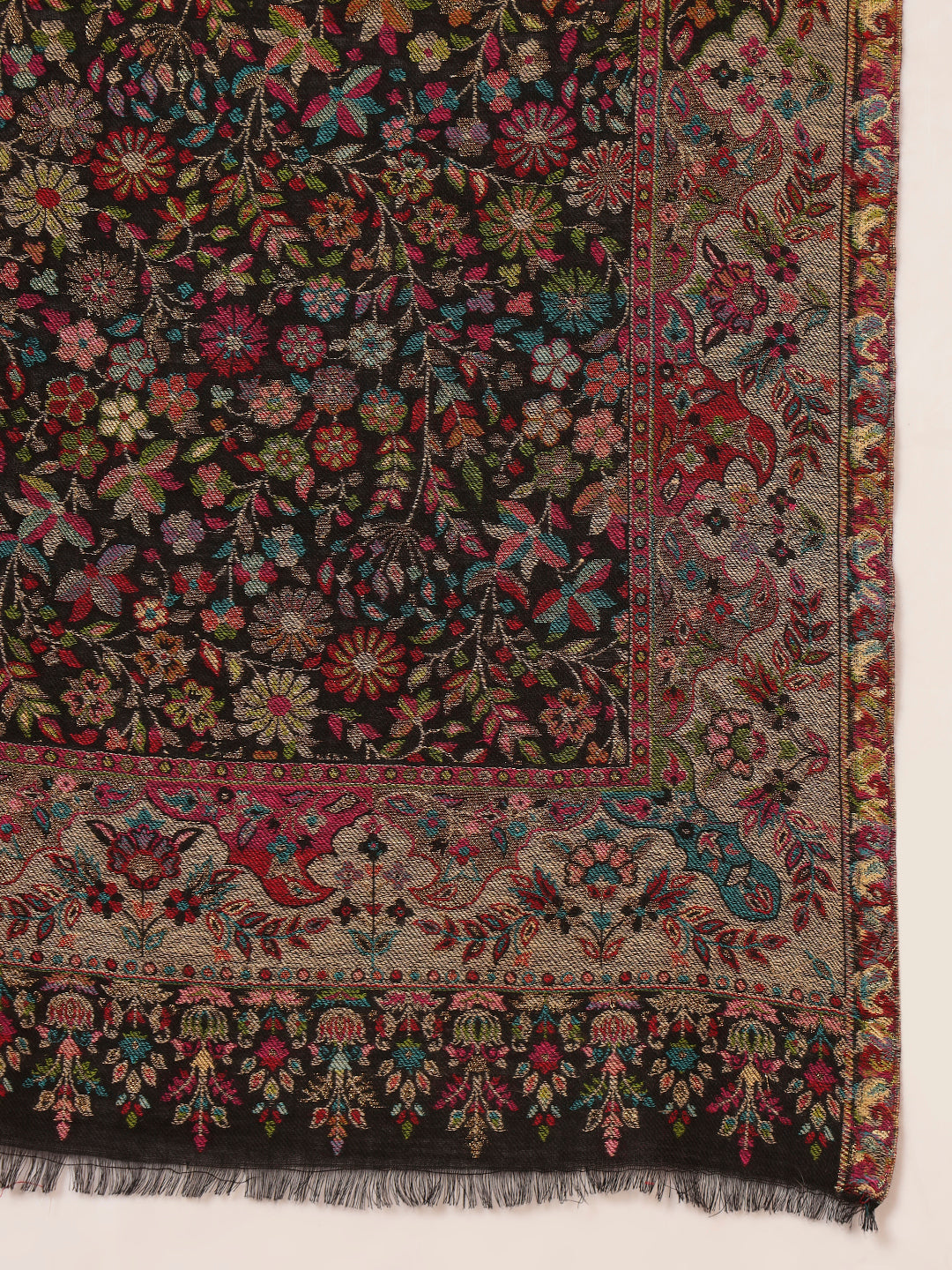 Pashmoda Women Nazrana Kaani Wool Blend Kashmiri Shawl (Size: 101X203 CM)