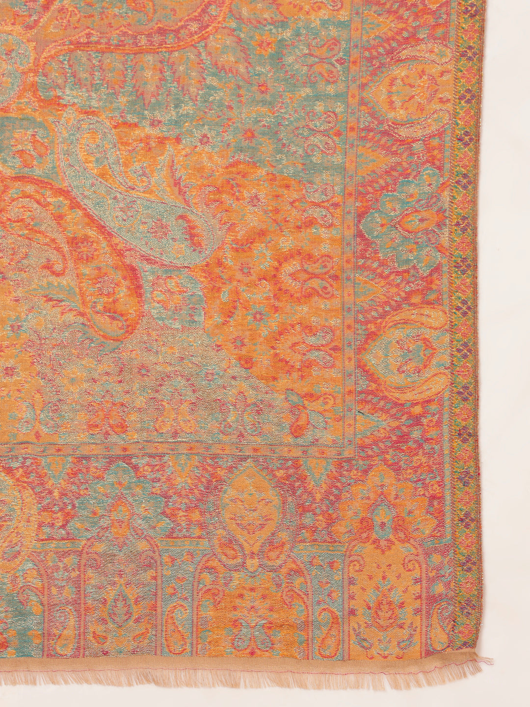 Pashmoda Women Naazneen Kaani Wool Blend Kashmiri Shawl (Size: 101X203 CM)