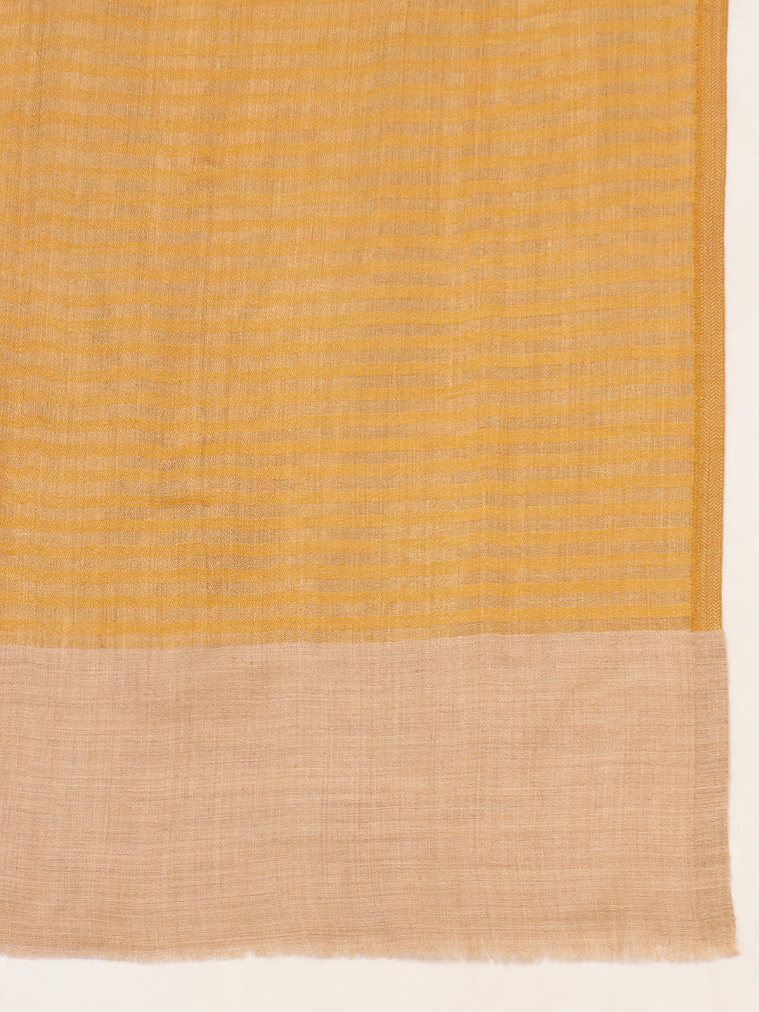 Pashmoda Women Golden Eclipse Reversible Zari Moonlight Fine Wool Stole (Size: 71x203 Cm)