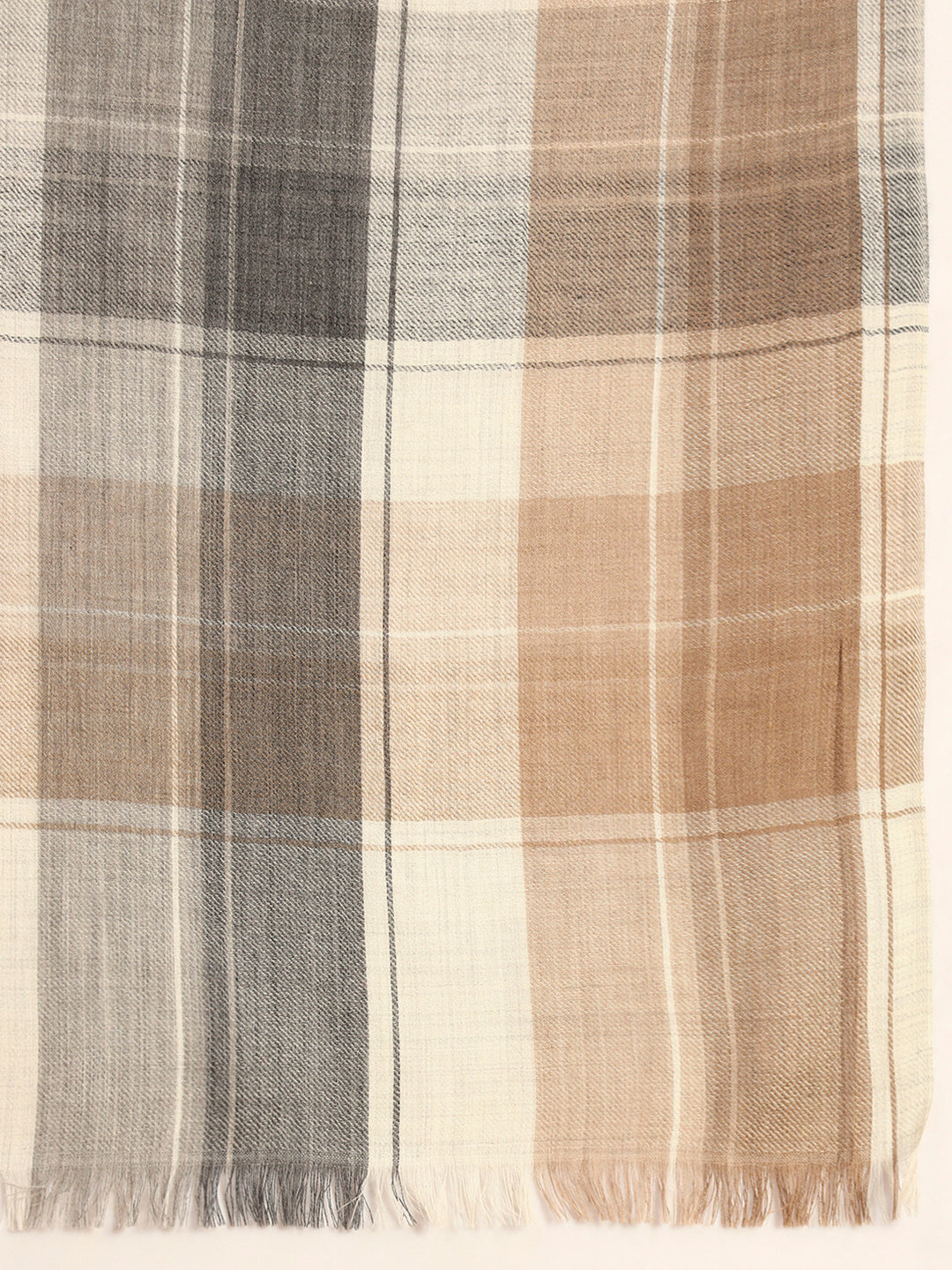 Pashmoda Men Moderen Tartan Woollen Checkered Stole (Size :71X203cm)