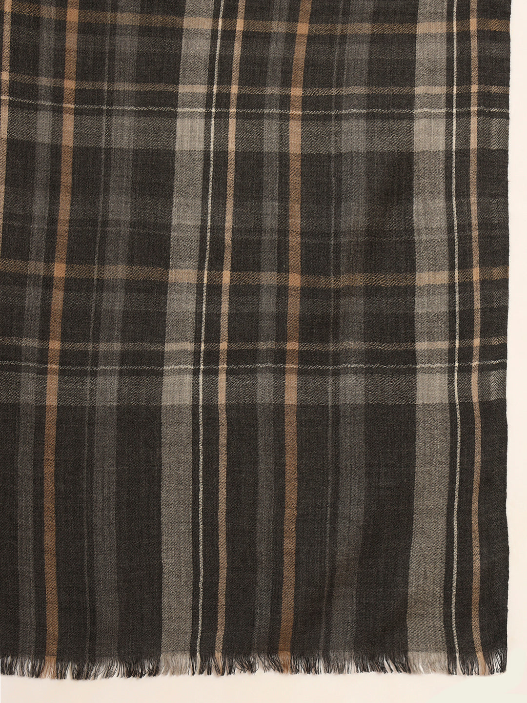 Pashmoda Men Saaz Woollen Checkered Stole (Size :71X203cm)