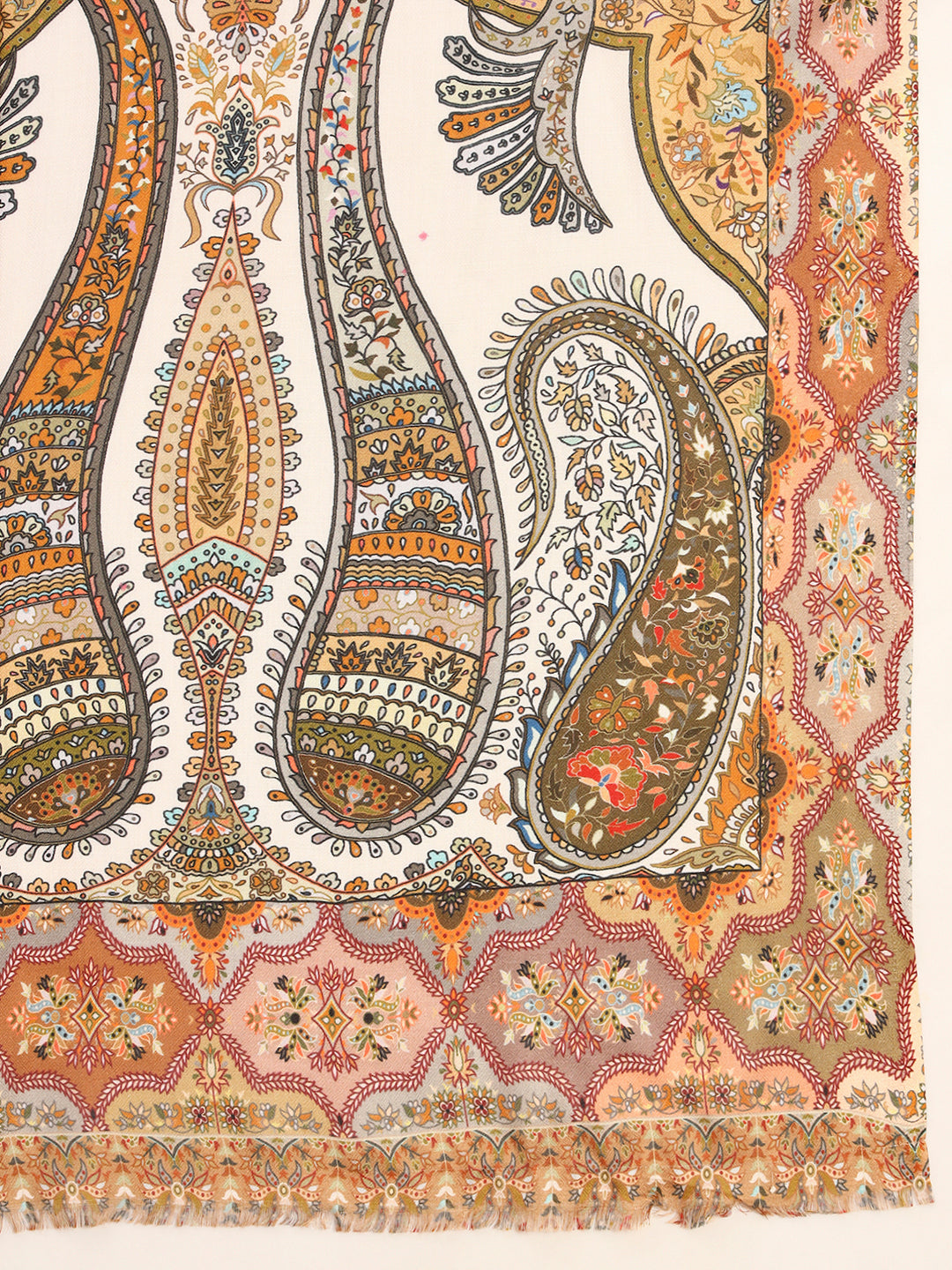 Pashmoda Men Royal Caravan Fine Soft Bamboo Fibre Stole (Size-71x203cm)