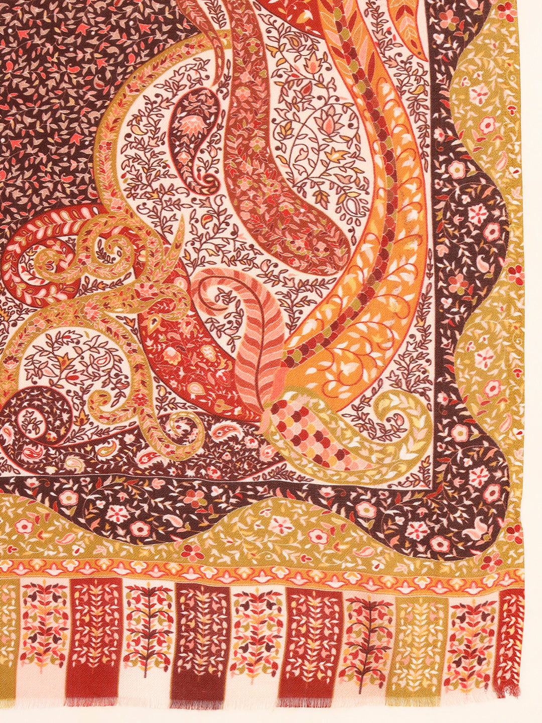 Pashmoda Men Royal Caravan Fine Soft Bamboo Fibre Stole (Size-71x203cm)