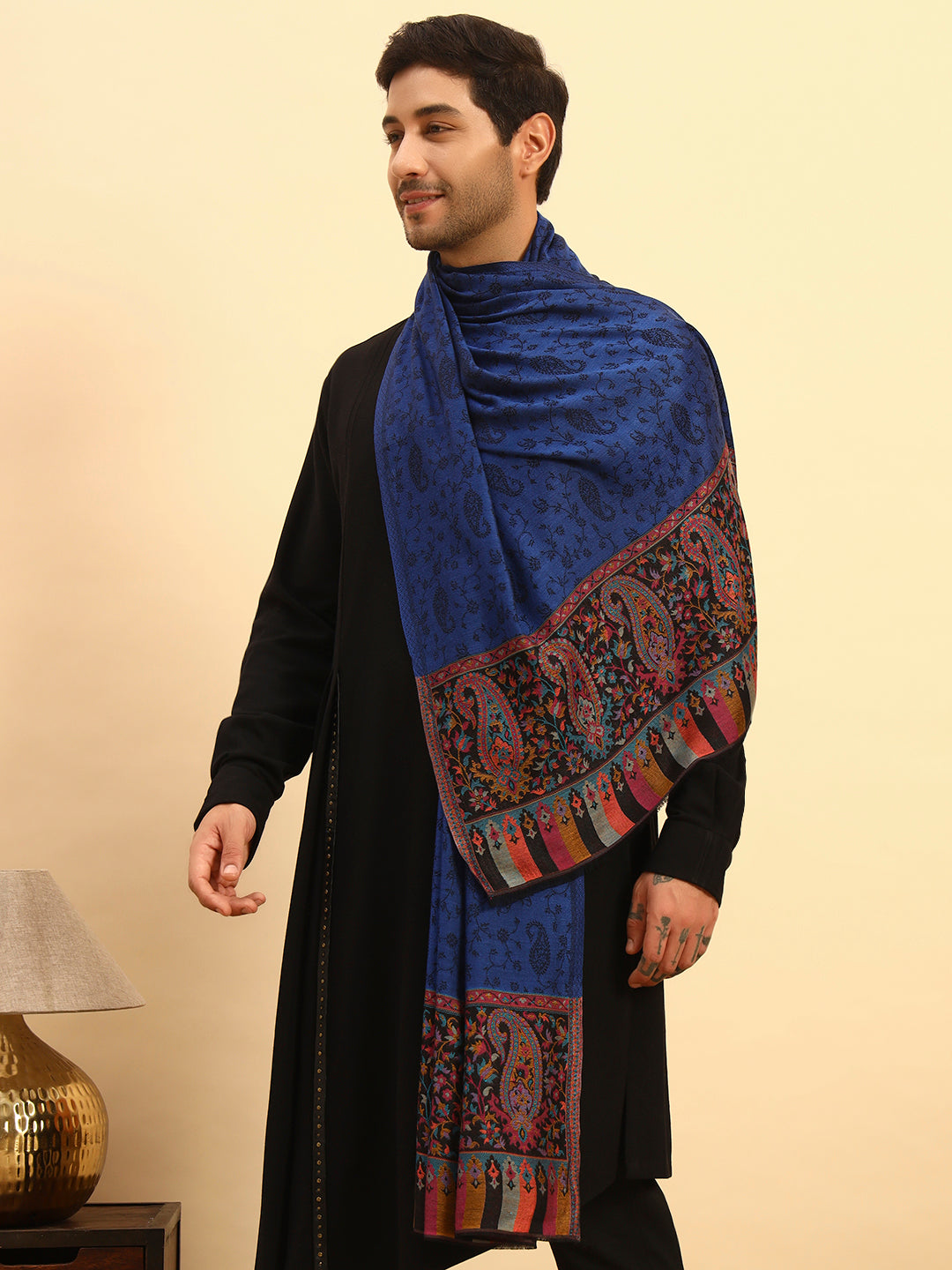 Pashmoda Men Gulpari Kaani Stole (Size : 71X203 CM)