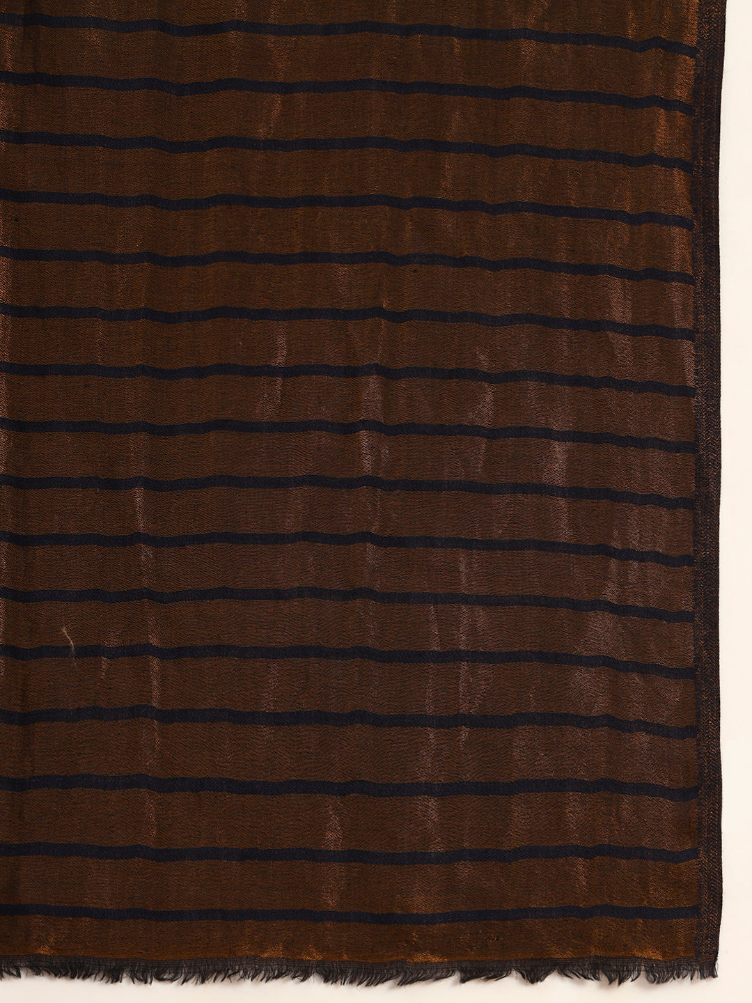 Pashmoda Men Golden Mirage Reversible Zari Moonlight Fine Wool Stole (Size: 71x203 Cm)