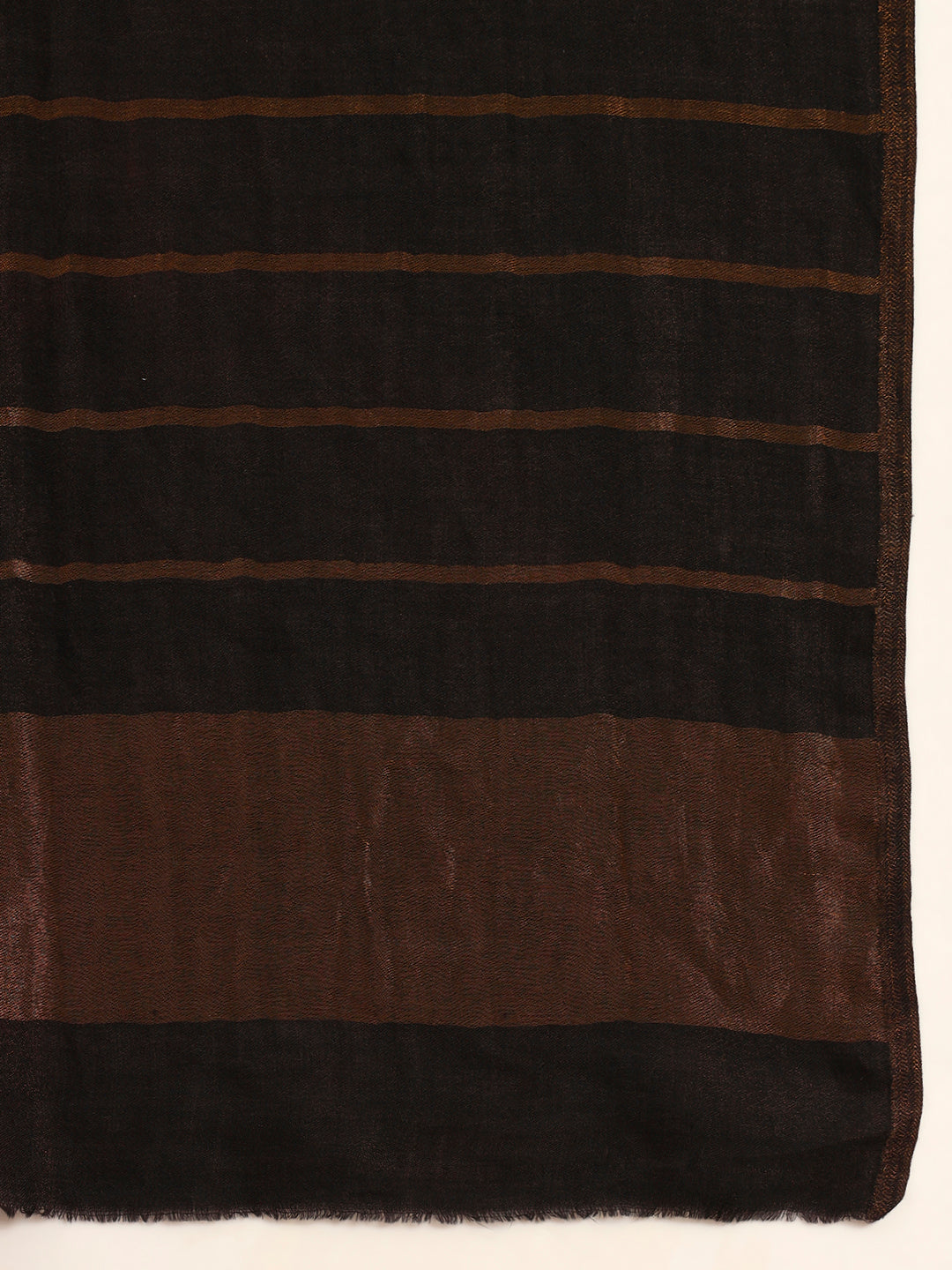 Pashmoda Men Parallel Grace Reversible Zari Moonlight Fine Wool Stole (Size: 71x203 Cm)