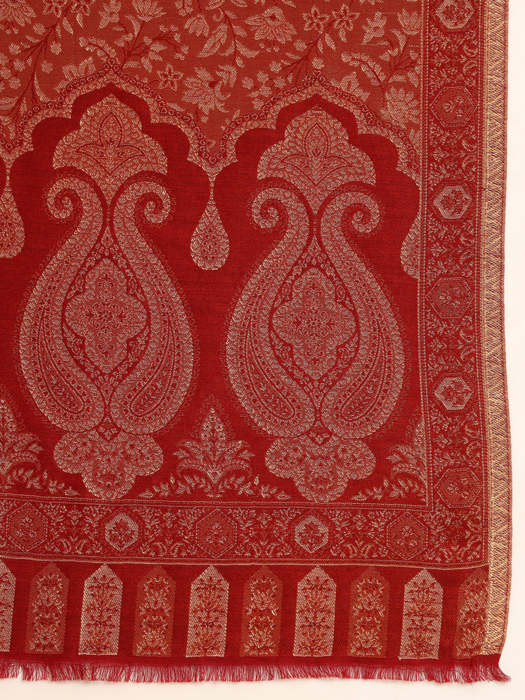 Pashmoda Men Hunar Zari Kaani Fine Wool Shawl (Size-101x203cm)