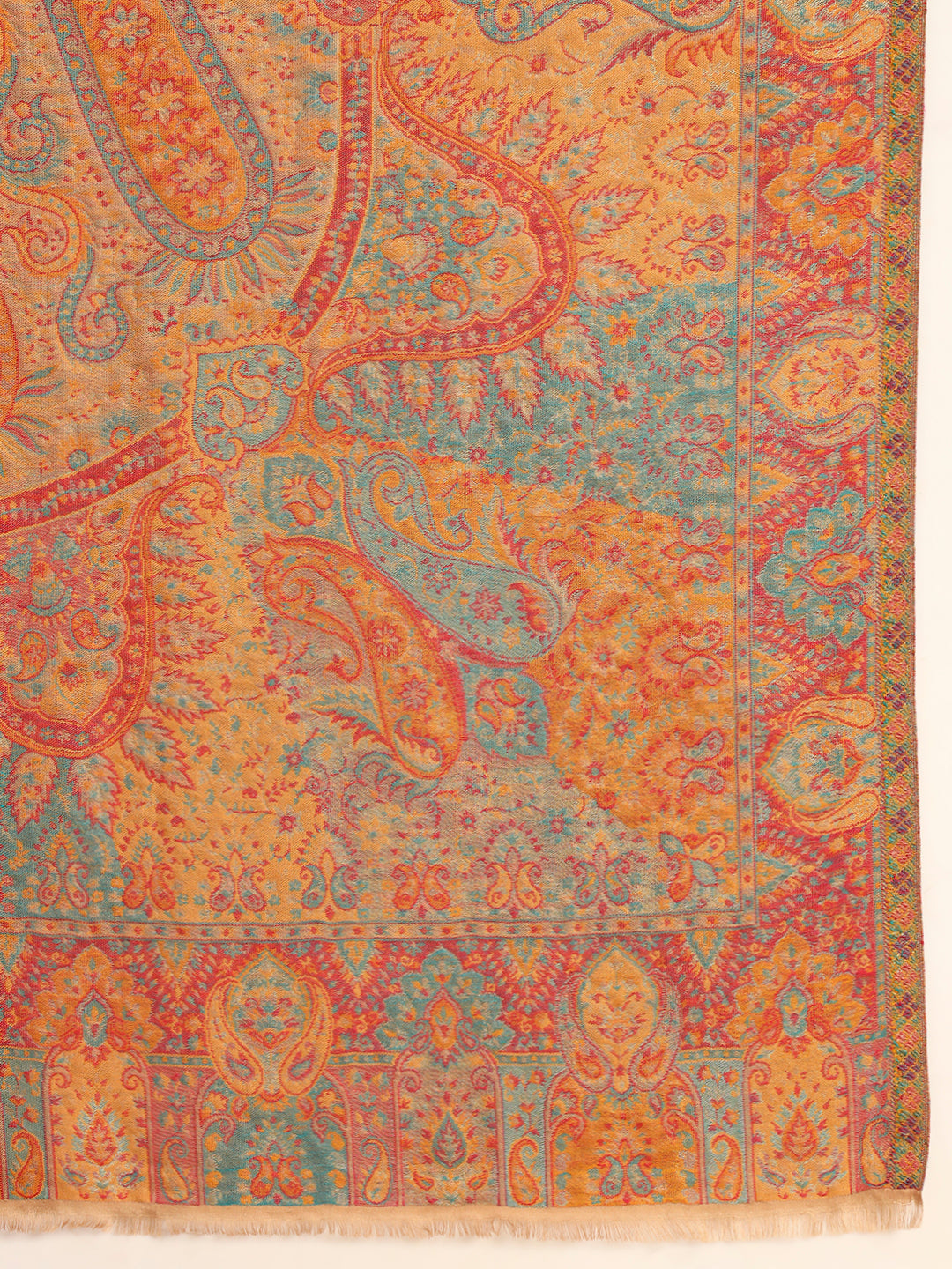 Pashmoda Men Naazneen Kaani Wool Blend Kashmiri Shawl (Size: 101X203 CM)