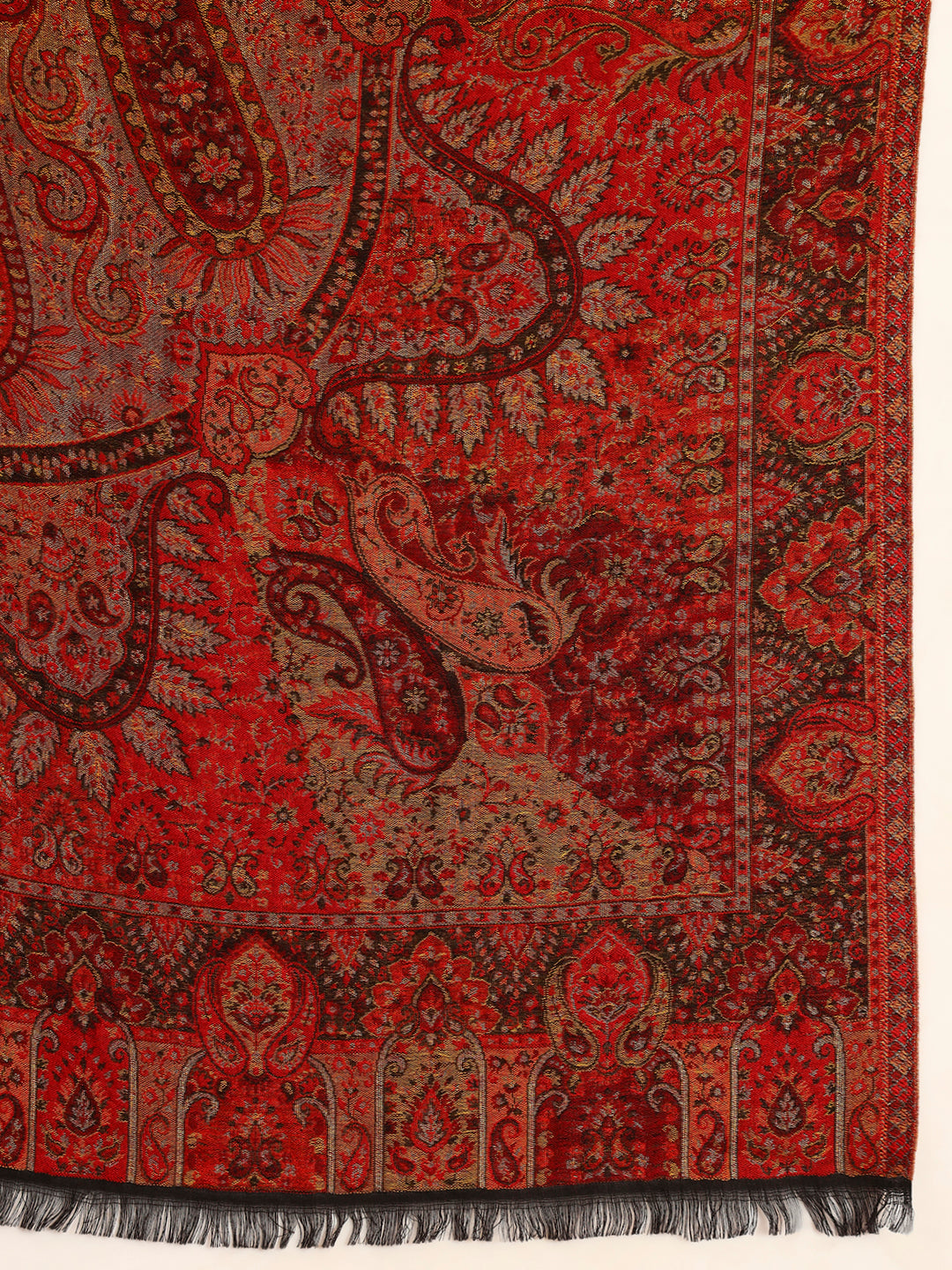 Pashmoda Men Naazneen Kaani Wool Blend Kashmiri Shawl (Size: 101X203 CM)