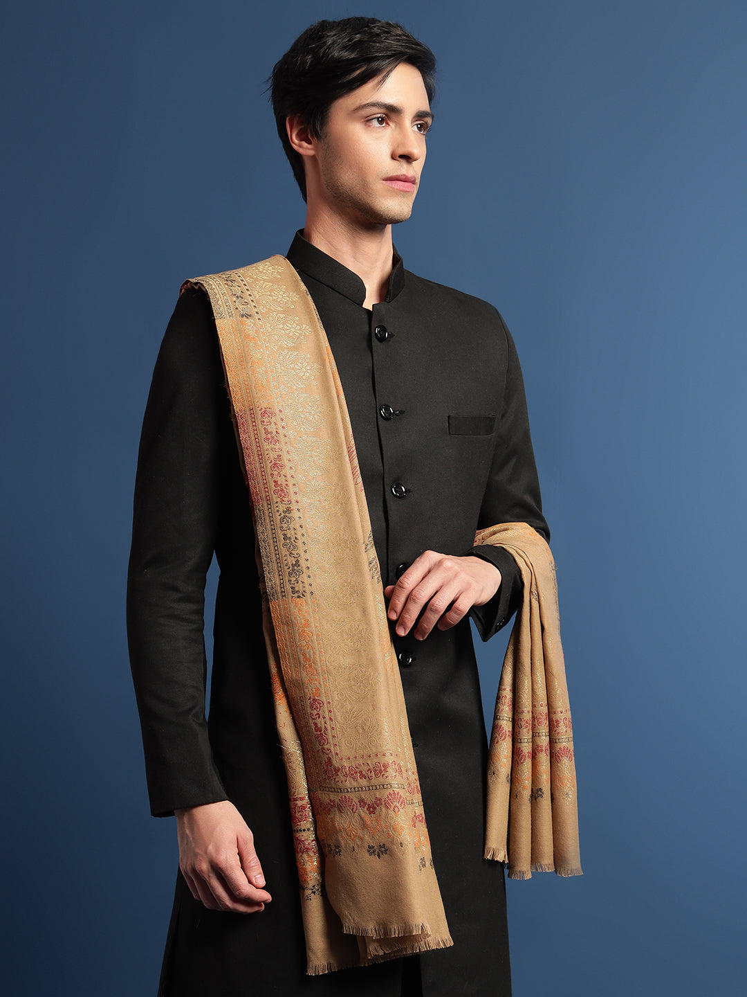 Pashmoda Mens Kaani Shawl (Size: 101x203 Cm)